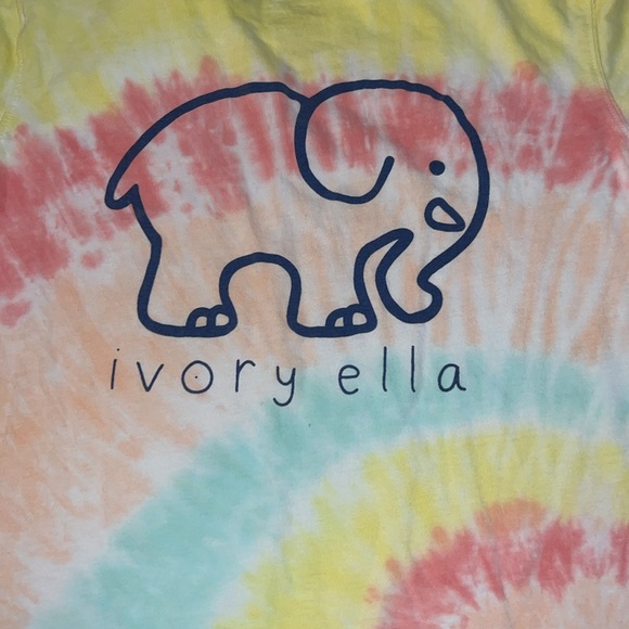 ivory ella soft short sleeve tshirt  tie dye pattern - Picture 3 of 6